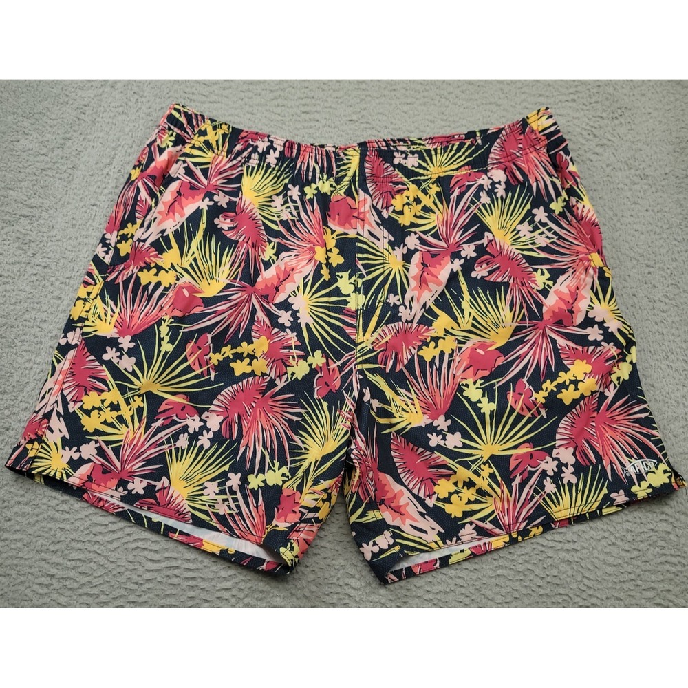 AFTCO Men's XXL Strike Swim Shorts UPF 50‎ Trunks Tropical Print Fish Pool 2XL